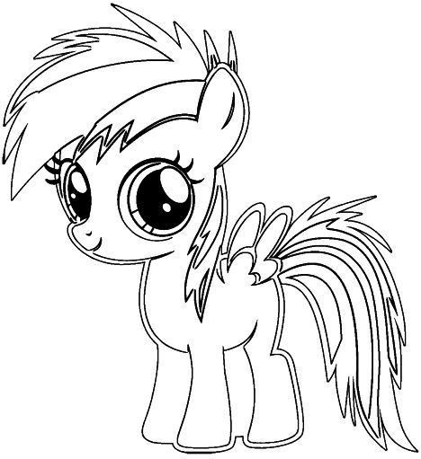 Coloring Pages My Little Pony Rainbow Dash - Magic Rainbow Dash